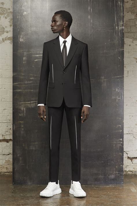 suit with alexander mcqueen sneakers